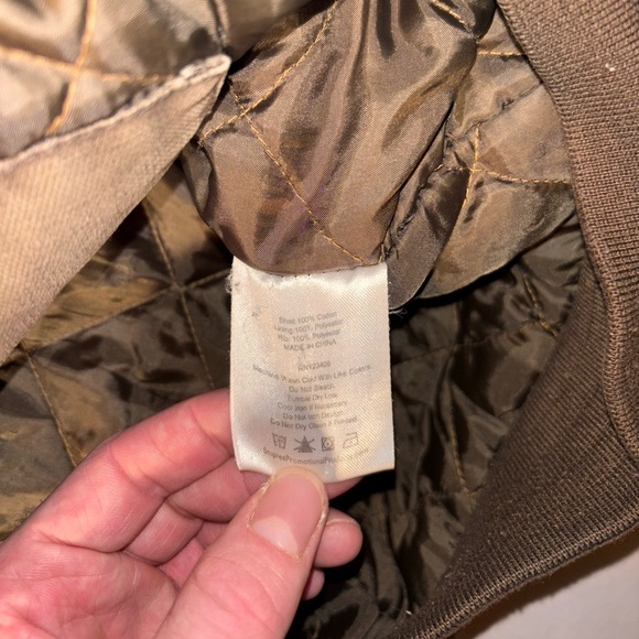 Vtg Snap On Tools Two Tone Brown Carhartt Style Workwear Hooded Jacket Men’s XL - Picture 7 of 10